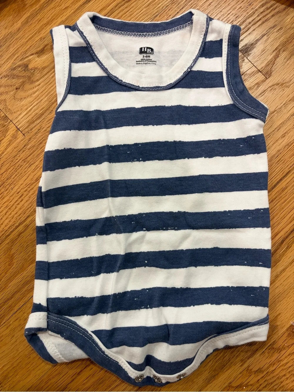 Baby Boys Navy Stripe, Red, Blue & Gray Sleeveless Bodysuits Set